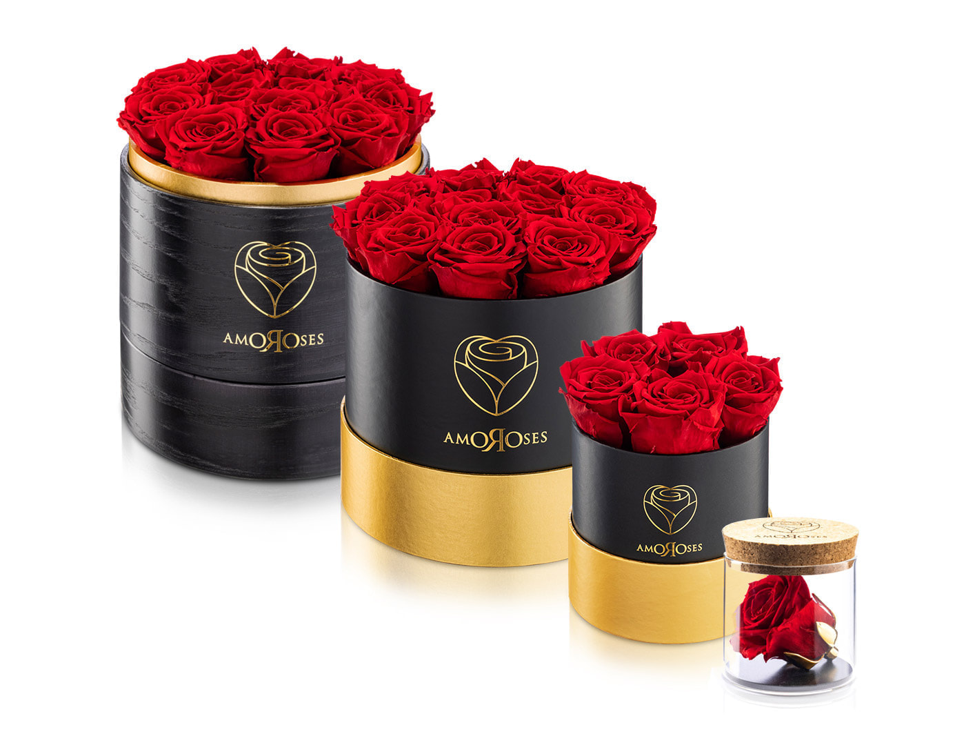 Amoroses rose stabilizzate per regalo speciale